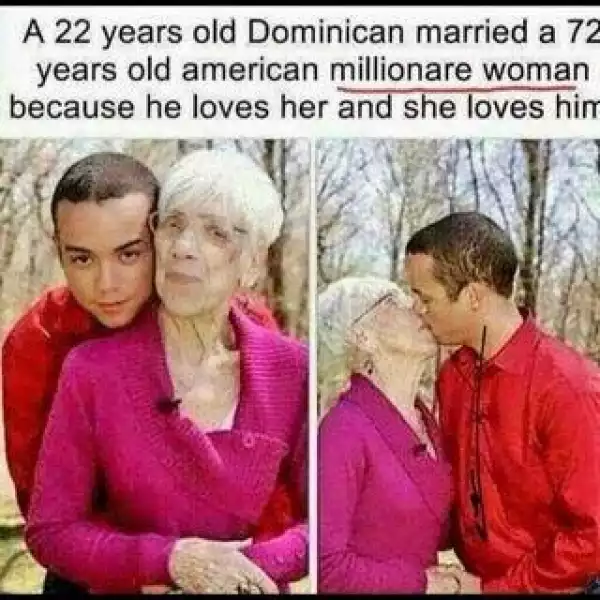22yr old Dominican marries a 72 year old American woman