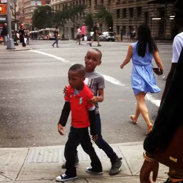 2face Idibia’s Sons Nino and Zion Are Growing Up Fast