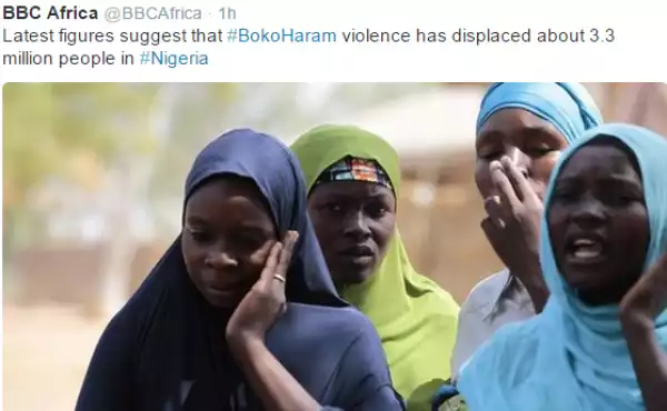 3.3m Nigerians Now Displaced By Boko Haram