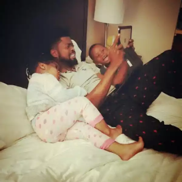 Adorable Photos Of Basket Mouth Relaxing With His Kids