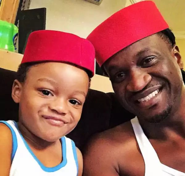 Adorable photo of Paul Okoye and his son, Andre