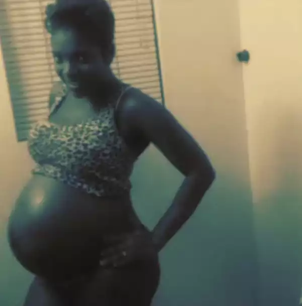 Annie Idibia shows off her massive baby bump in throwback photo