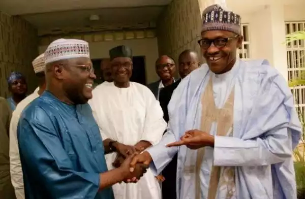 Atiku Abubakar meets Buhari in Abuja to congratulate him