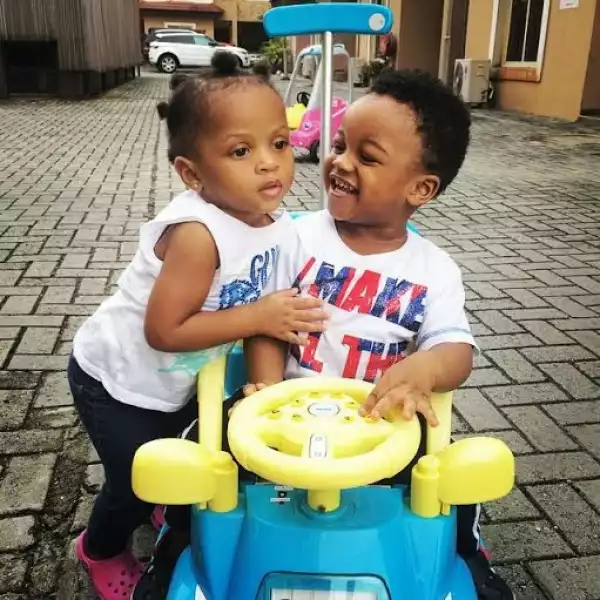 Aww...Paul Okoye shares adorable pic of Aliona & his son, Andre