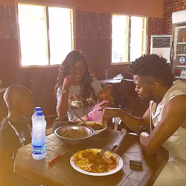 Basketmouth And Wife Celebrate Good Friday With Hot Amala And Fish