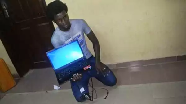 Boy Caught Trying To Smuggle A Laptop Through A Window After Writing His CBT