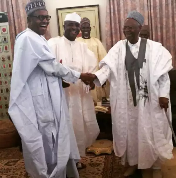 Buhari meets Shagari again years after overthrowing his government
