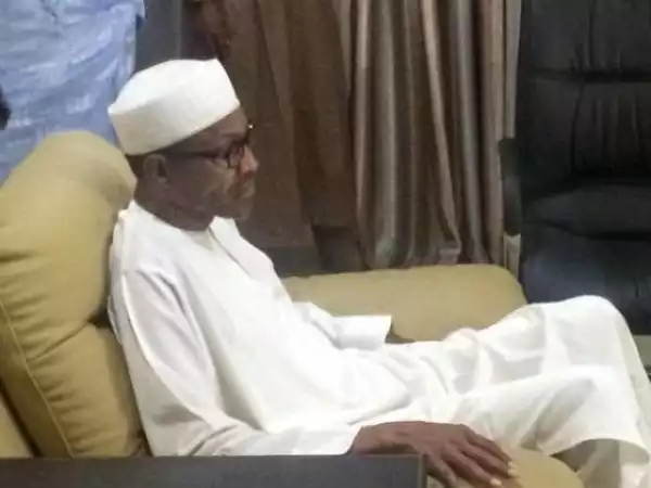 Buhari watching final results of the 2015 presidential election