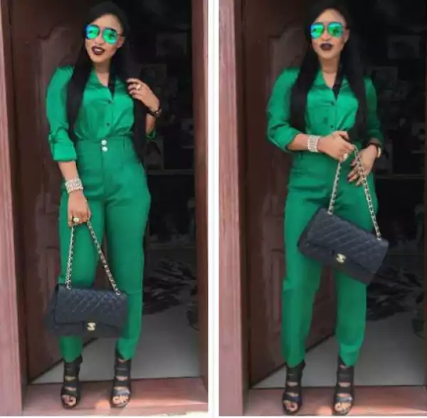 Check Out Tonto Dikeh’s Outfit For Radio Interview | PHOTO