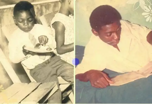Check out these throwback pics of Segun Arinze when he was a boy & a young man