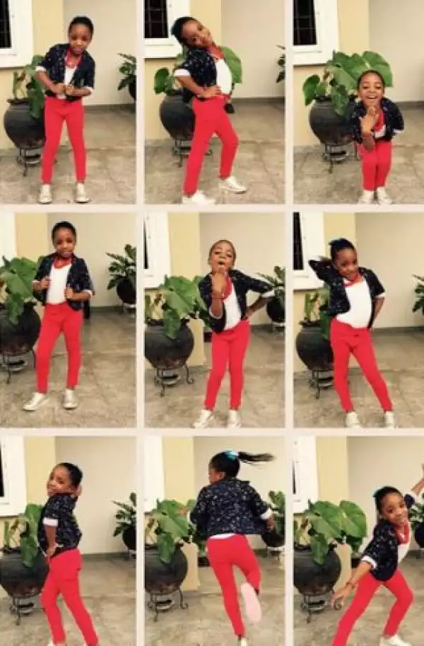 Comedian Julius Agwu’s 5-Year-Old Daughter Shows Off Her Modelling Poses – Peek Collage
