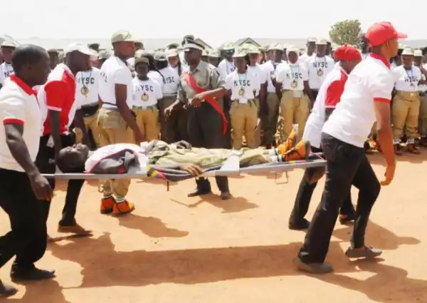Corps Member Collapses During Swearing-In Ceremony In Jos