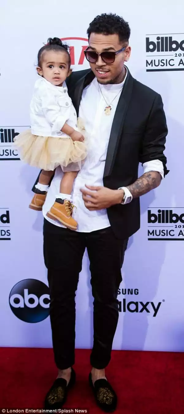 Cute!! Chris Brown Took His Little Princess To The Billboard Music Awards
