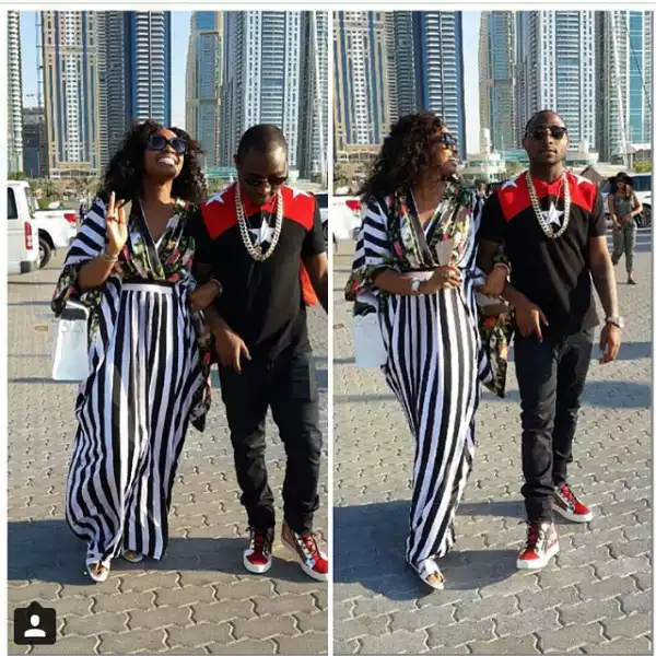 Davido hangs out with his sister in Dubai