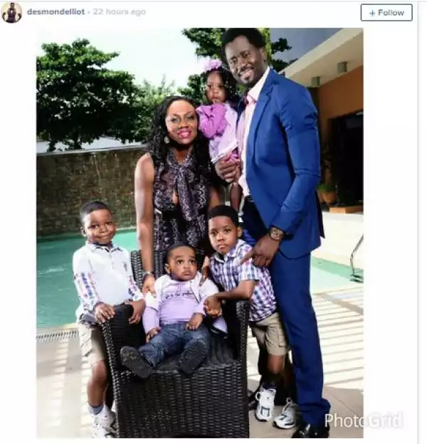 Desmond Elliot Shows Off His Wife And Four Kids | Photos