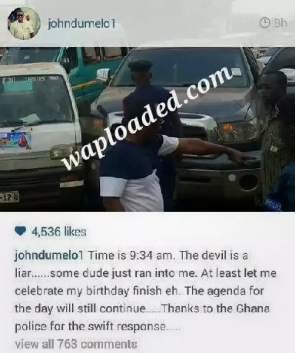 Did Actor John Dumelo Actually Had An Accident Today Which is His Bithday?