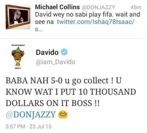 Don Jazzy And Davido Bet N5m On A Game Of Fifa, Winner Takes All