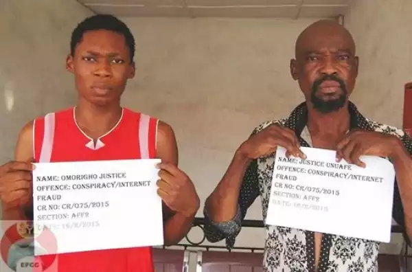 Father and son arraigned for $4,256 internet scam