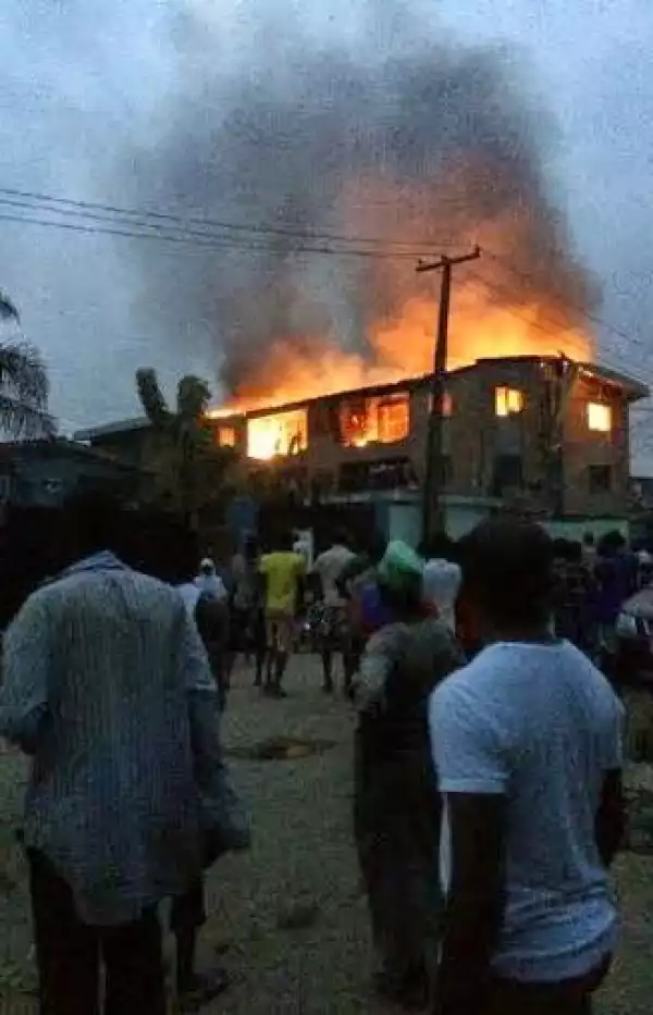 Fire in Aguda surulere, see aftermath