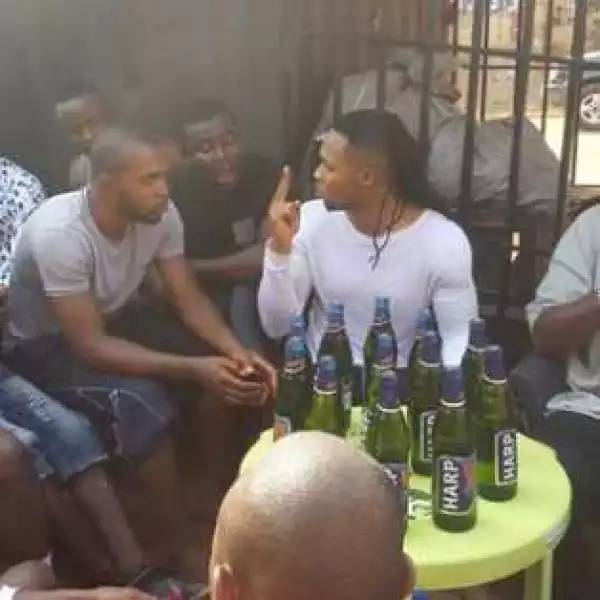 Flavour Having Fun With His Village Guys
