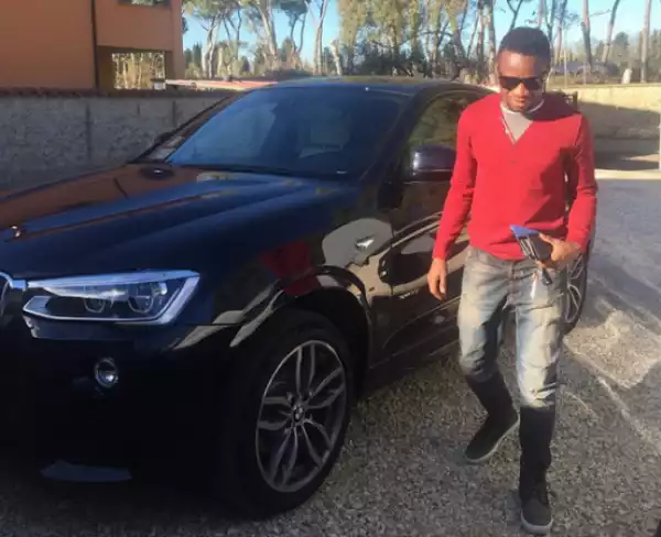 Footballer Onazi Ogenyi shows off new 2015BMW X4 SUV