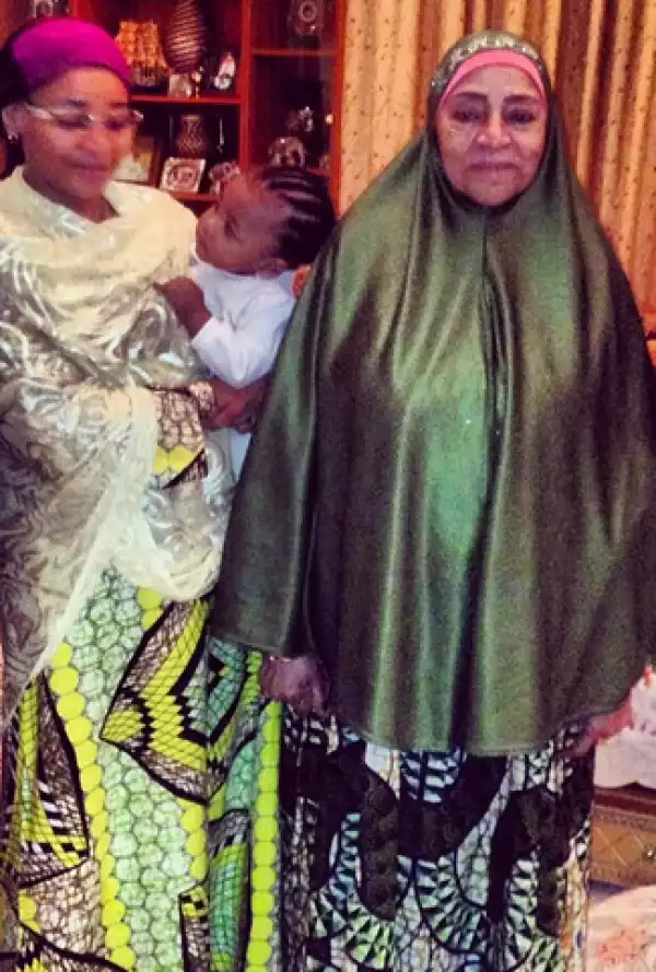 Former 1st lady Maryam Abacha & her grandchildren