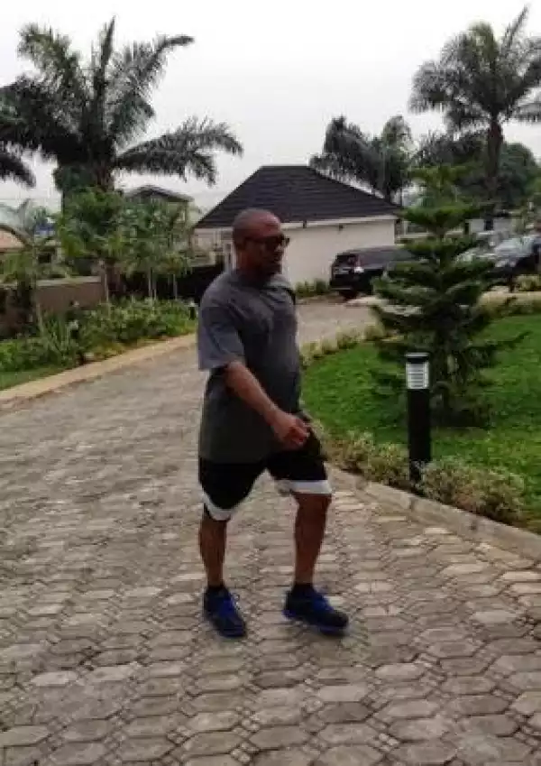 Former Anambra Governor, Peter Obi Works Out