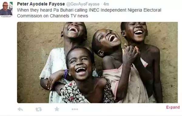 Gov. Fayose Takes A Shot At Buhari On Twitter