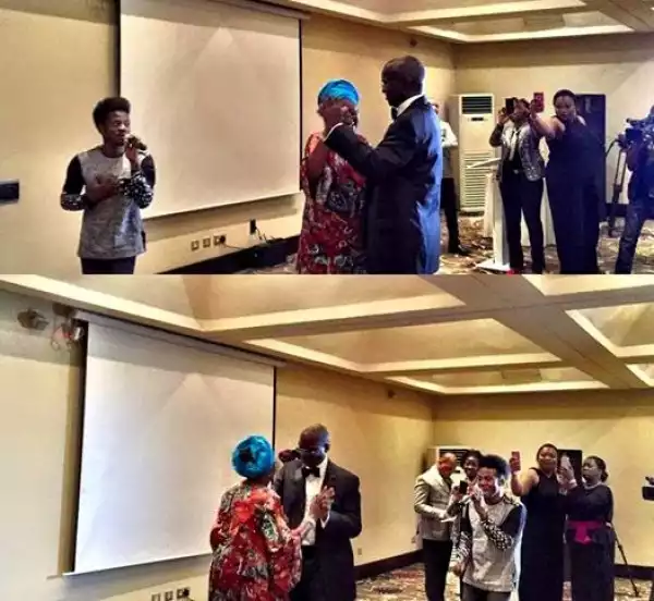 Gov Fashola & wife in couples dance at her pre-birthday party