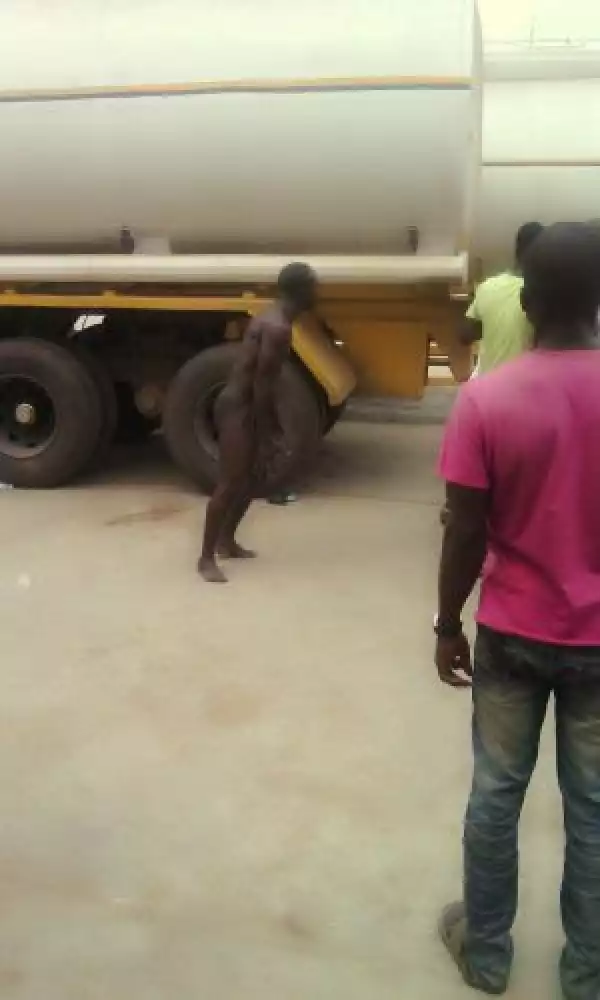 Heheh!! Man Went Unclad Over Fuel Scarcity Issue