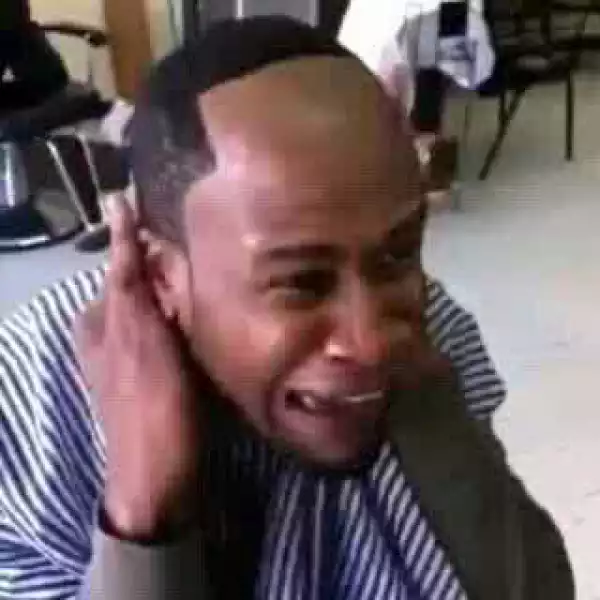 Hilarious Photo: If A Barber Barbs Your Hair Like This, What Will You Do? Lol!