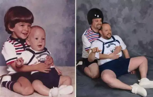 Hilarious Photos: Siblings Recreate Their Childhood Photos