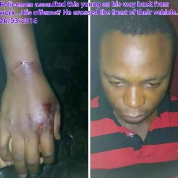 How Policemen Allegedly Assault Young Man Returning From Work