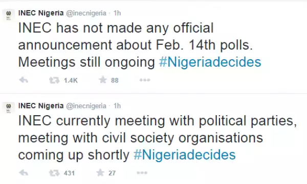 INEC Denies Postponing February Elections