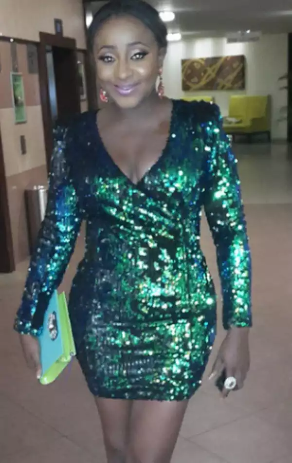 Ini Edo Steps Out In Hot Green Dress