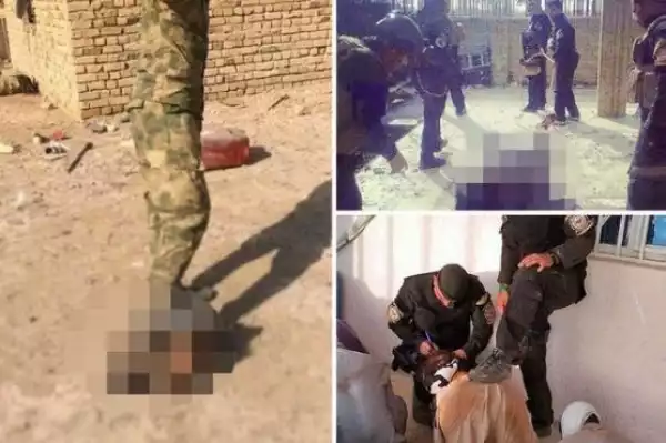 Iraqi soldiers torture and behead ISIS prisoners 