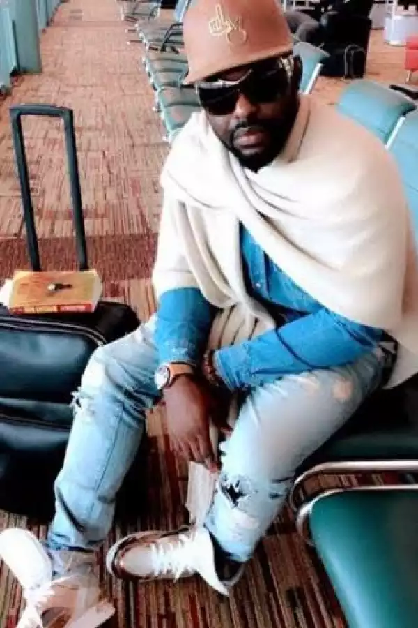 Jim Iyke steps out in distress jeans (photos)
