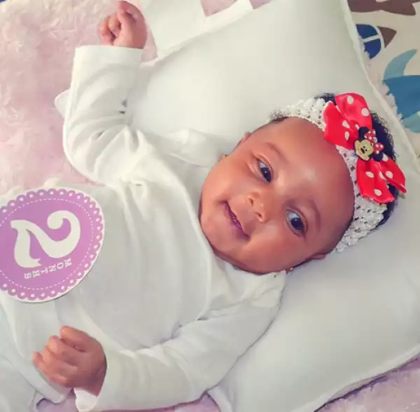 Jude Okoye shares cute pic of his daughter as she turns 2 months old