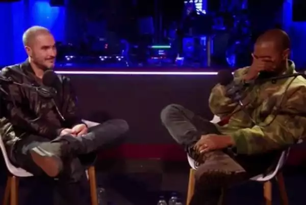 Kanye West cries during interview