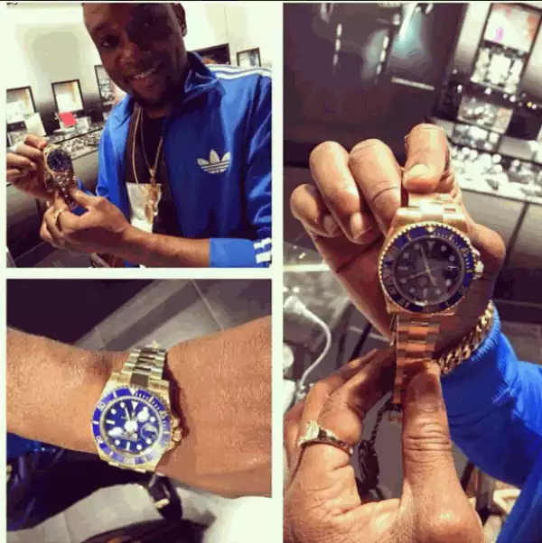 Kcee Flaunts His Newly Acquired 18K Rolex Submariner Two Tone Watch | Peek Photo