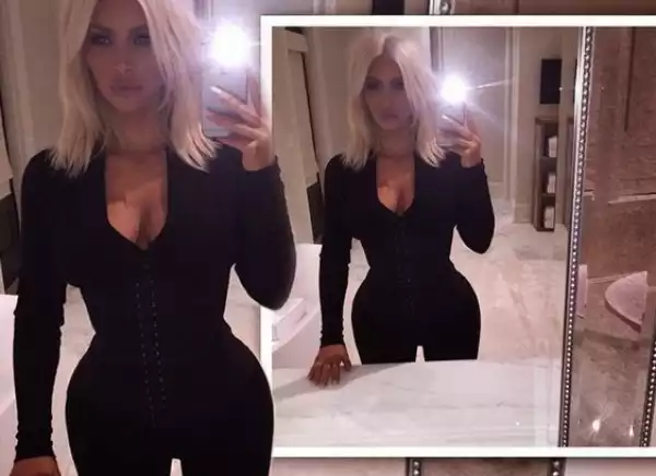 Kim Kardashian shows off her hour-glass figure on instagram