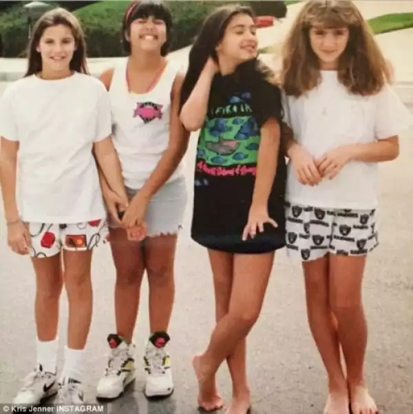 Kris Jenner Shares Throwback Photo Of Daughters Kim And Kourtney