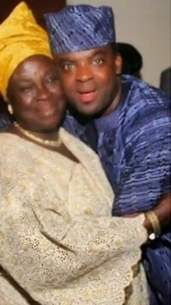 Kunle Afolayan and his mum many years back and now...