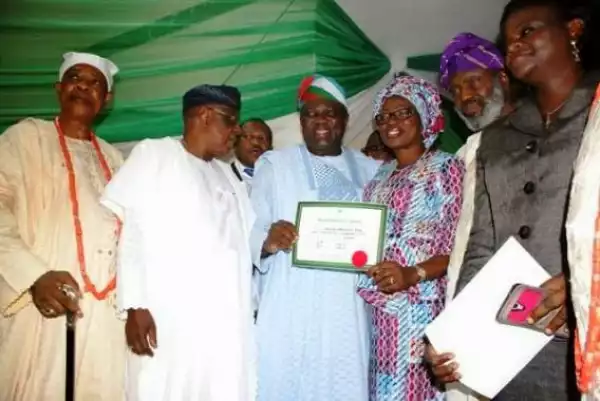 Lagos Governor-elect, Ambode Receives Certificate Of Return