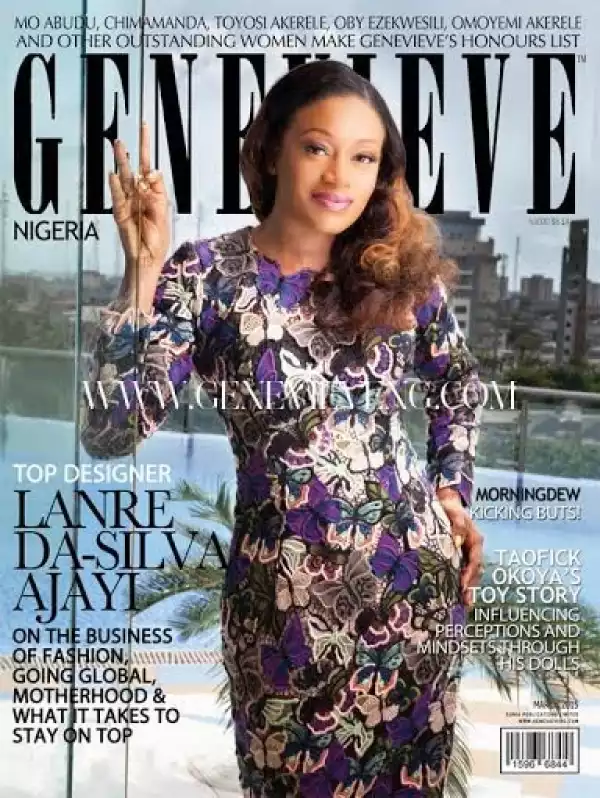 Lanre Da Silva Ajayi cover March issue of Genevieve mag
