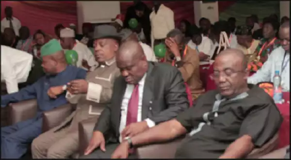LoL! Rivers State Governor Caught On Camera Sleeping (See Photo)
