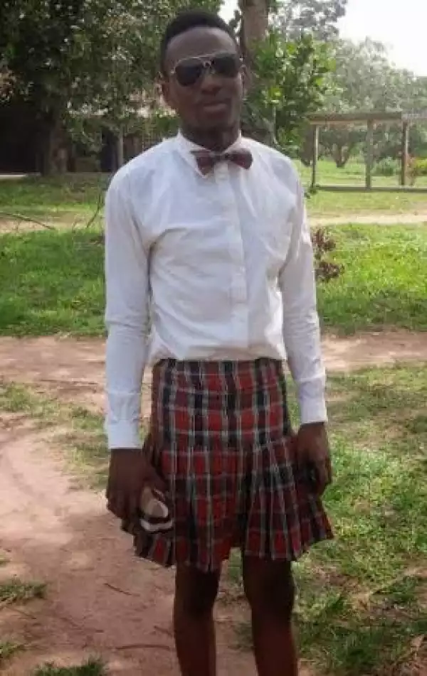 Male OAU Student Spotted Wearing Mini Skirt On Campus