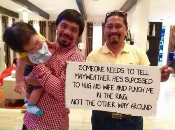 Manny Pacquaio Mocks Floyd Mayweather In New Pic