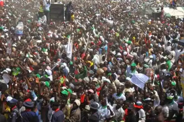 Massive crowd turn out for President Jonathan in Kano
