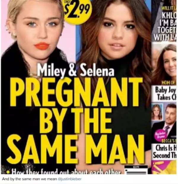 Miley Cyrus And Selena Gomez Pregnant By The Same Man